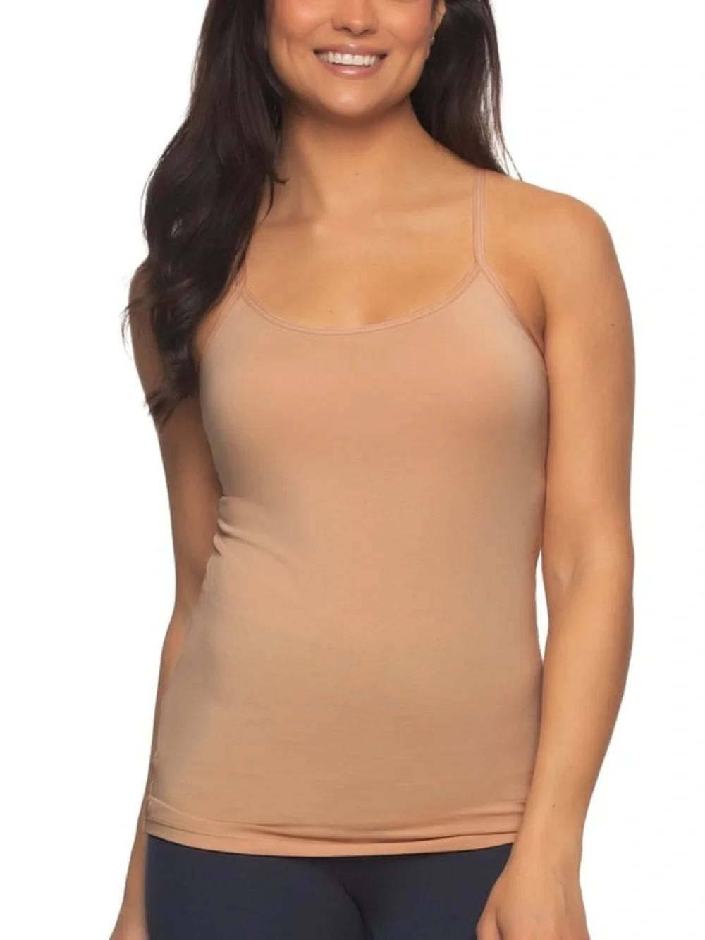 Felina Four Cotton Stretch Camisoles 4️⃣ pack adjustable straps black white tan - Picture 3 of 8